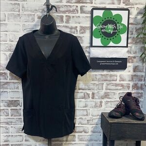 Classic Black Short Sleeve scrubs top medium